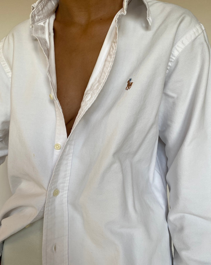 VINTAGE WHITE RALPH LAUREN SHIRT 2698