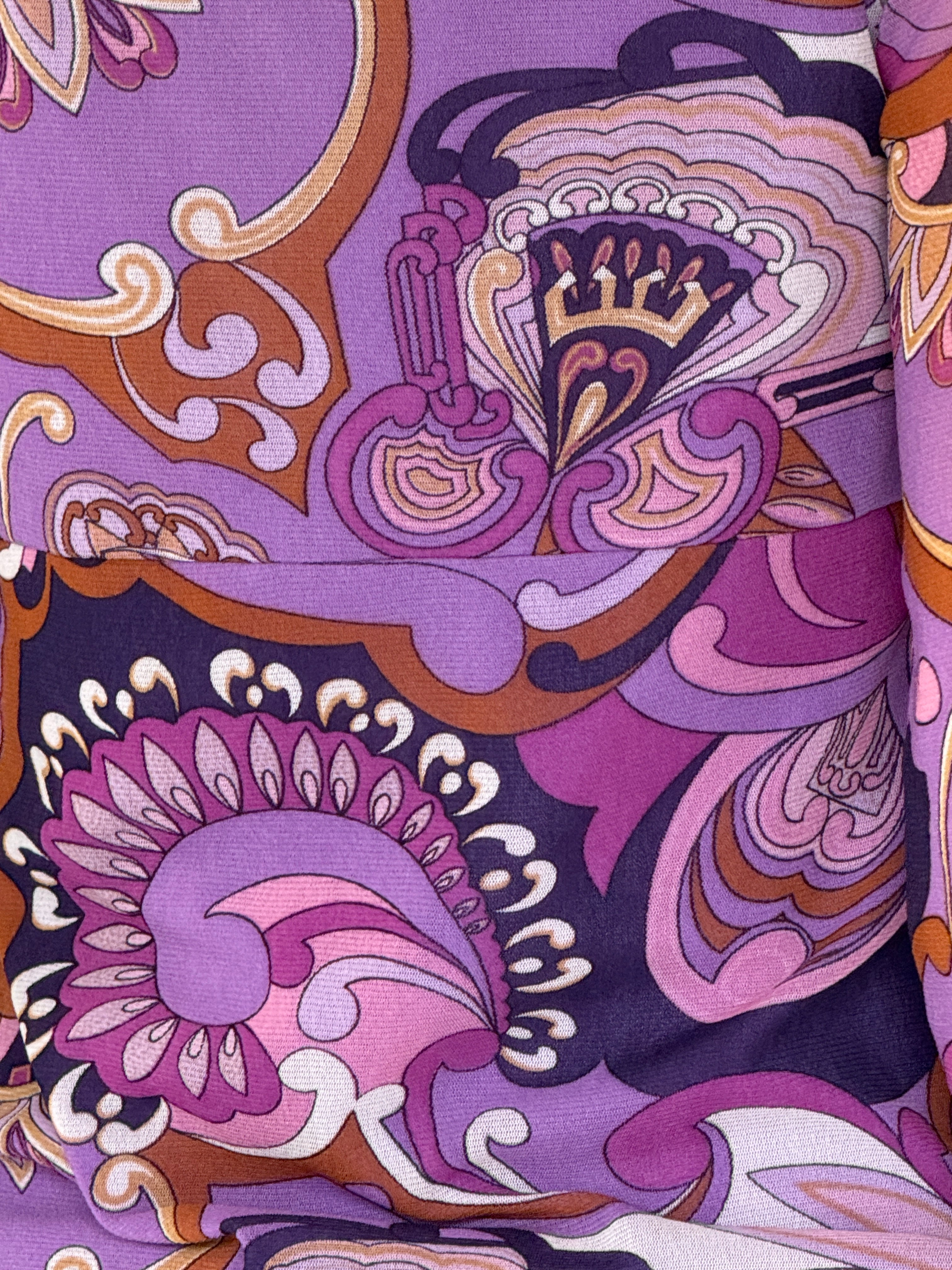 Vintage abstract print fabric close-up