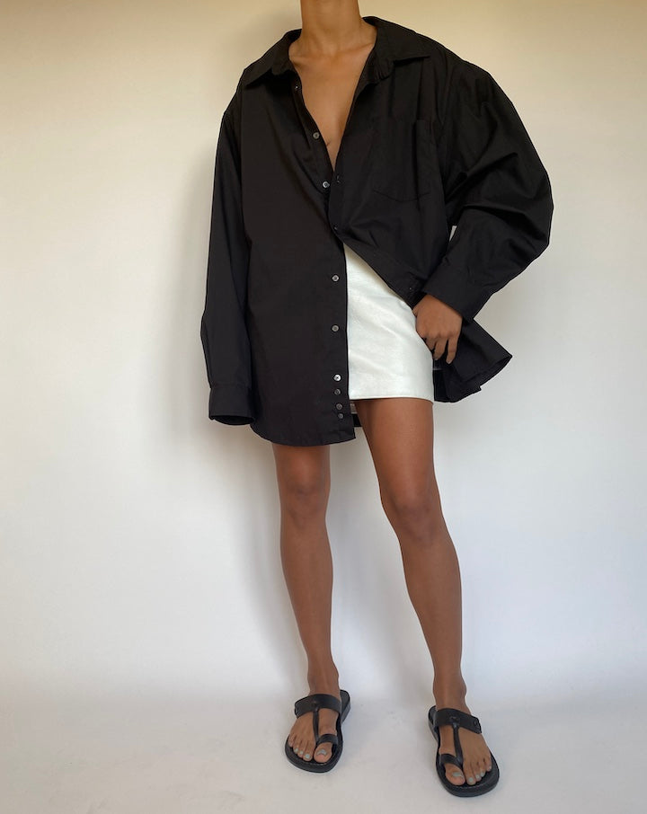 VINTAGE BLACK OVERSIZED SHIRT 2699