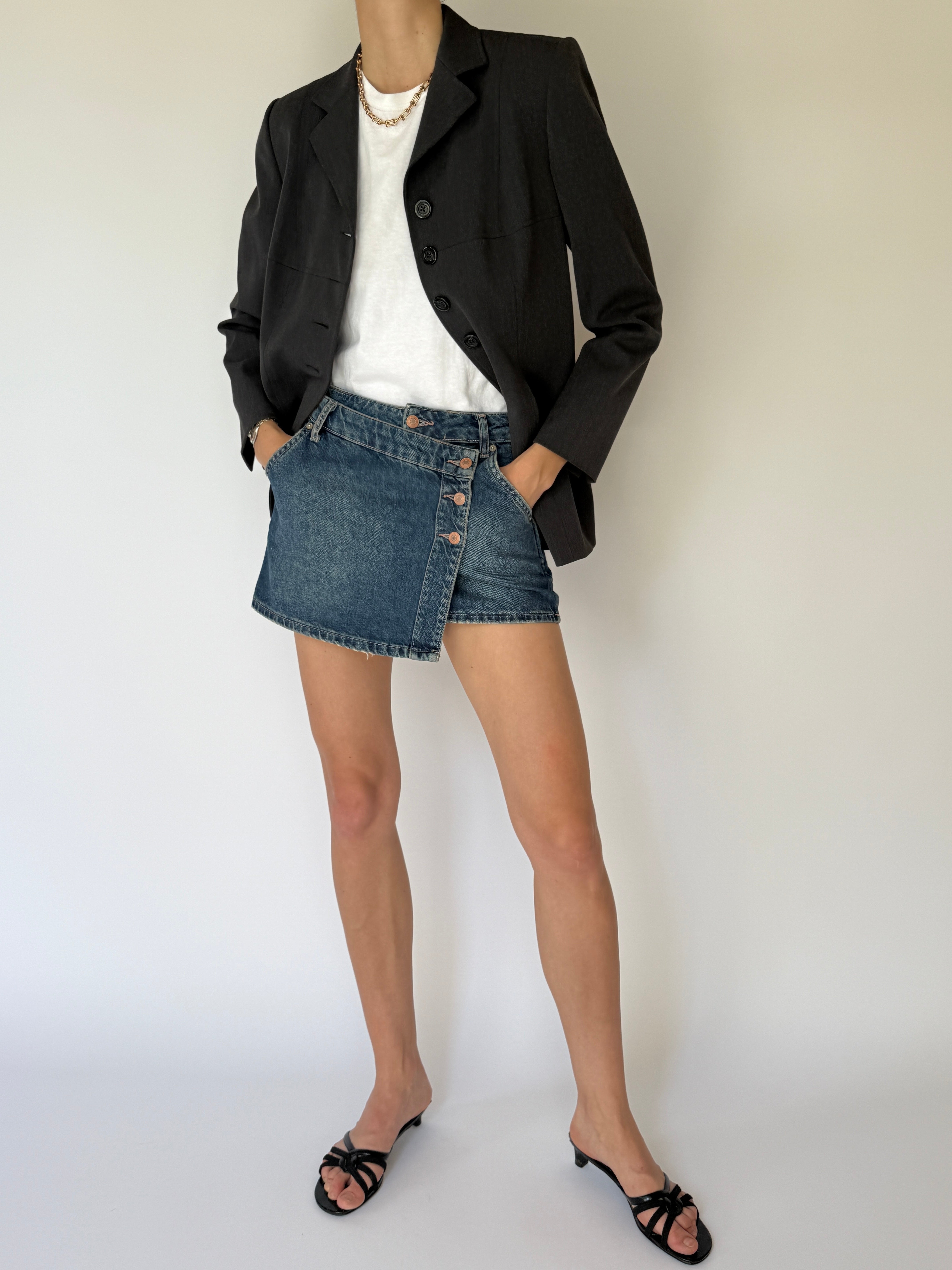 Vintage Blazer In Dark Grey 5811