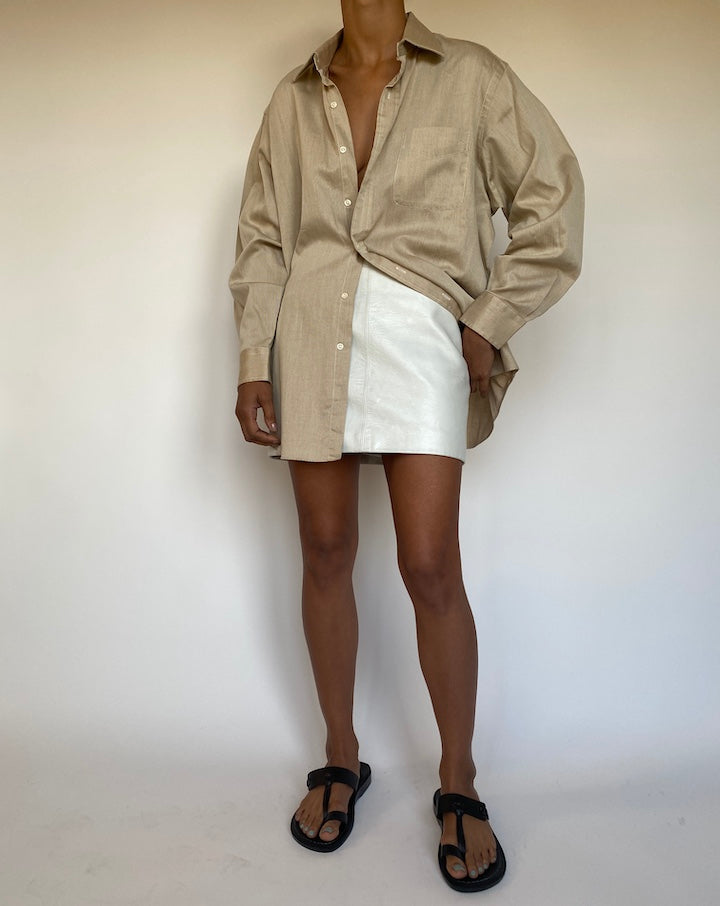 VINTAGE BEIGE OVERSIZED SHIRT 2403