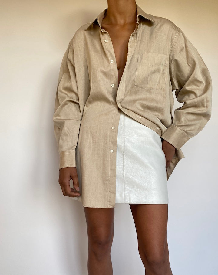 VINTAGE BEIGE OVERSIZED SHIRT 2403