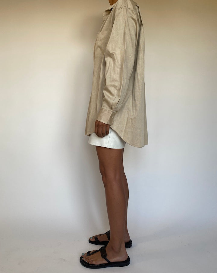 VINTAGE BEIGE OVERSIZED SHIRT 2403