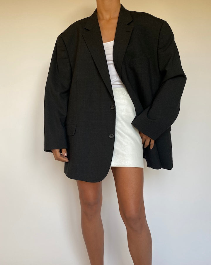 VINTAGE CHARCOAL SINGLE BREASTED BLAZER 1886