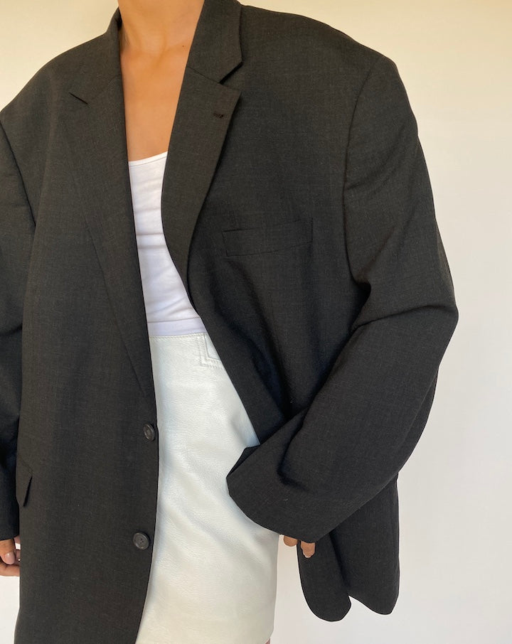 VINTAGE CHARCOAL SINGLE BREASTED BLAZER 1886