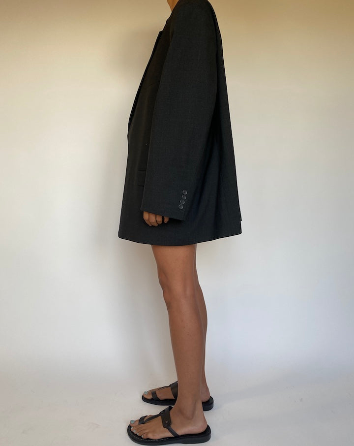 VINTAGE CHARCOAL SINGLE BREASTED BLAZER 1886