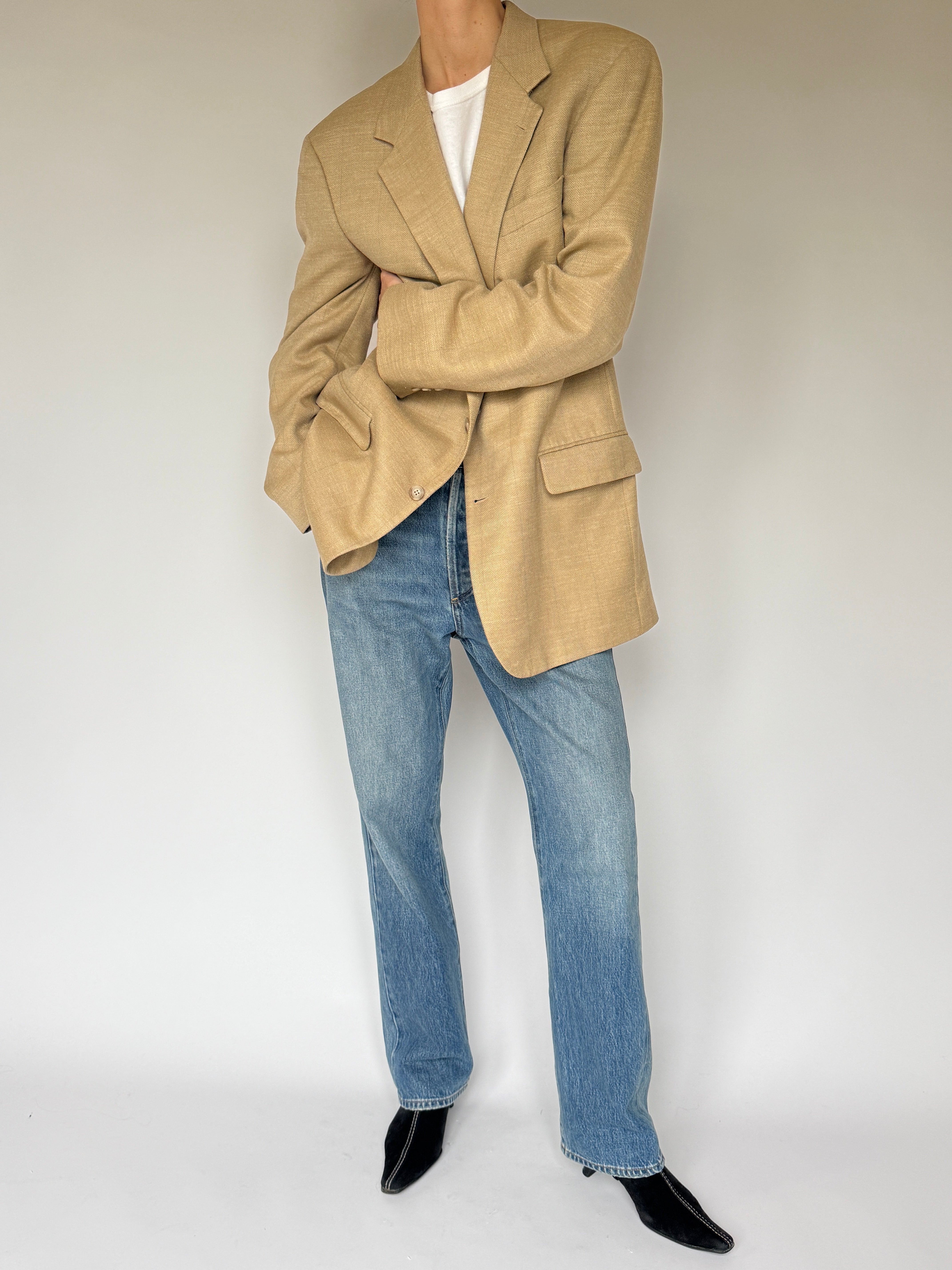 Vintage Oversized Blazer Camel 6676