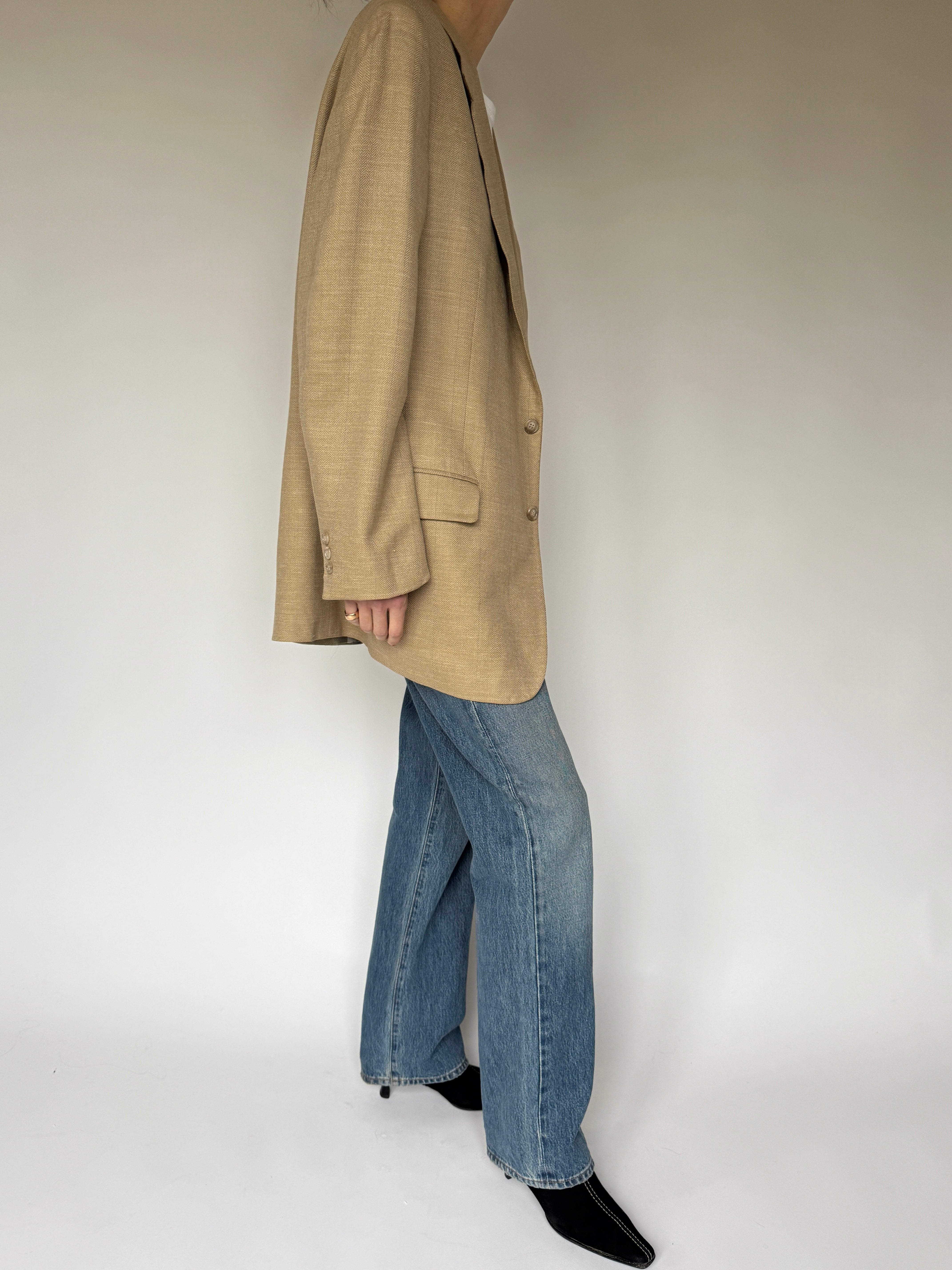 Vintage Oversized Blazer Camel 6676