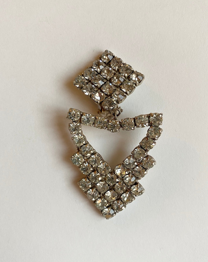 VINTAGE DANGLE RHINSTONE EARRINGS