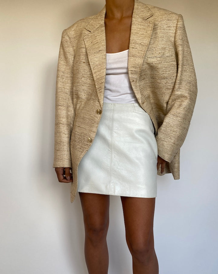 VINTAGE BEIGE SILK BLAZER 2518
