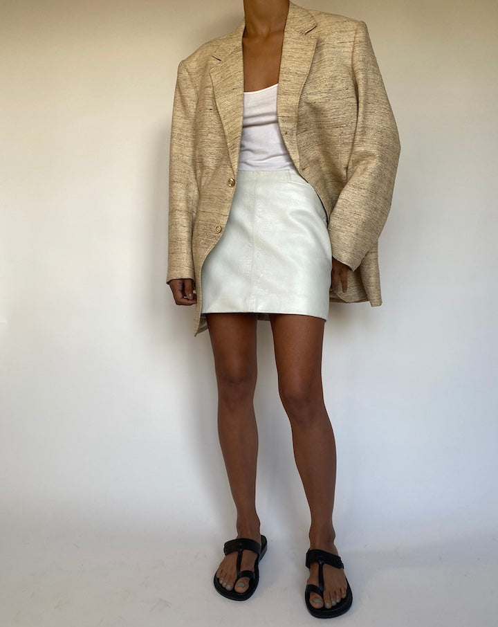 VINTAGE BEIGE SILK BLAZER 2518