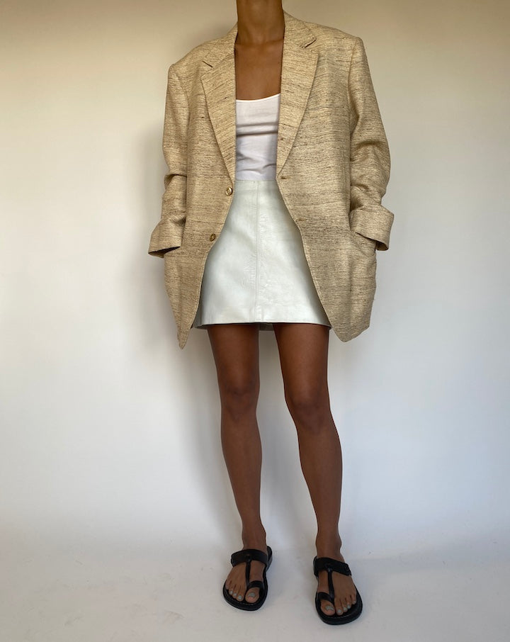 VINTAGE BEIGE SILK BLAZER 2518