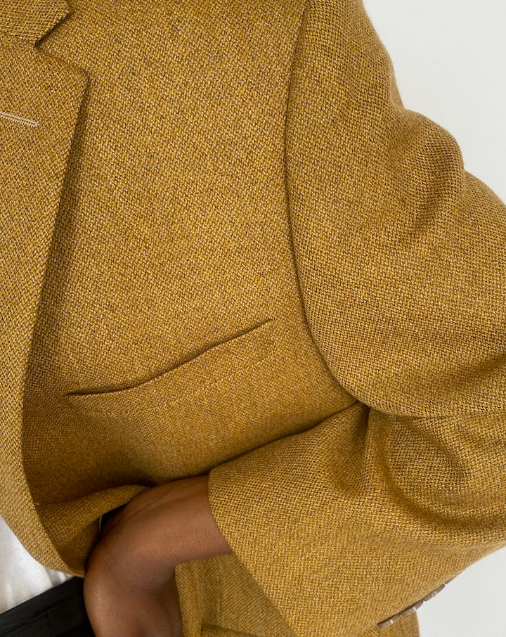 VINTAGE BEIGE FRANCO RICCI WOOL BLAZER 4688