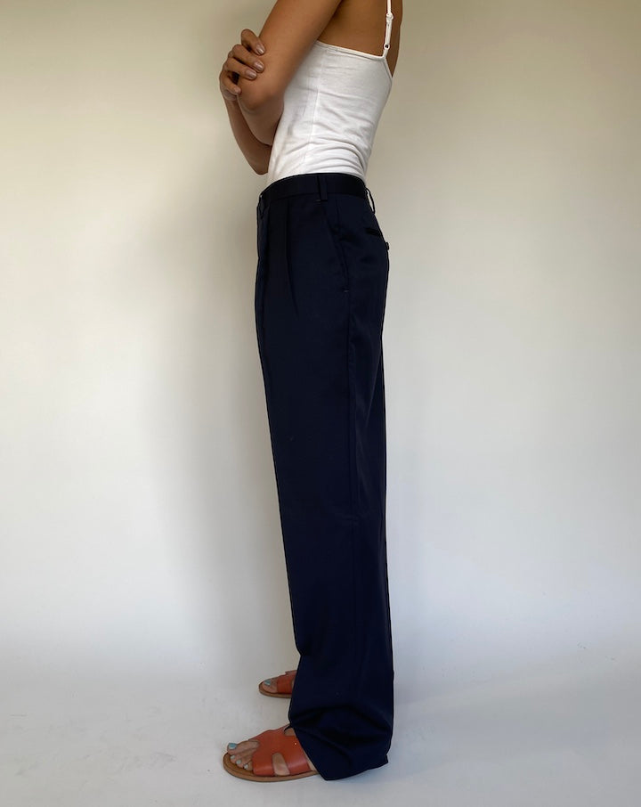 Vintage Oversized Navy Suit Pants 2701