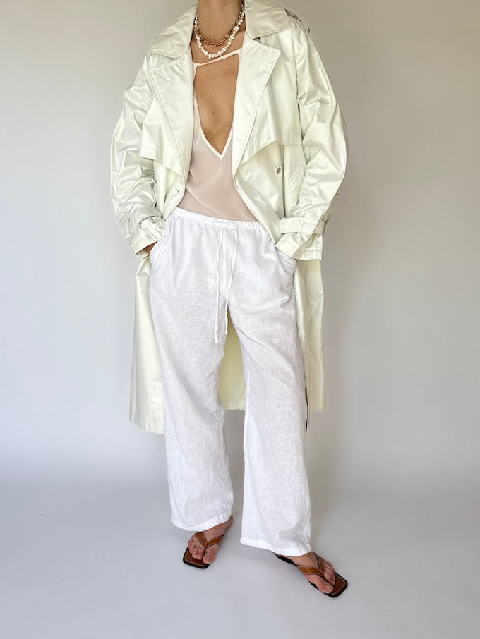 VINTAGE TRENCH COAT WHITE 6187