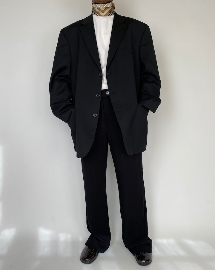 VINTAGE BLACK WOOL BLAZER 2100
