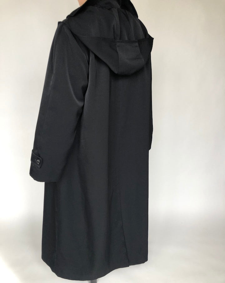 VINTAGE OVERSIZED BLACK COAT 050
