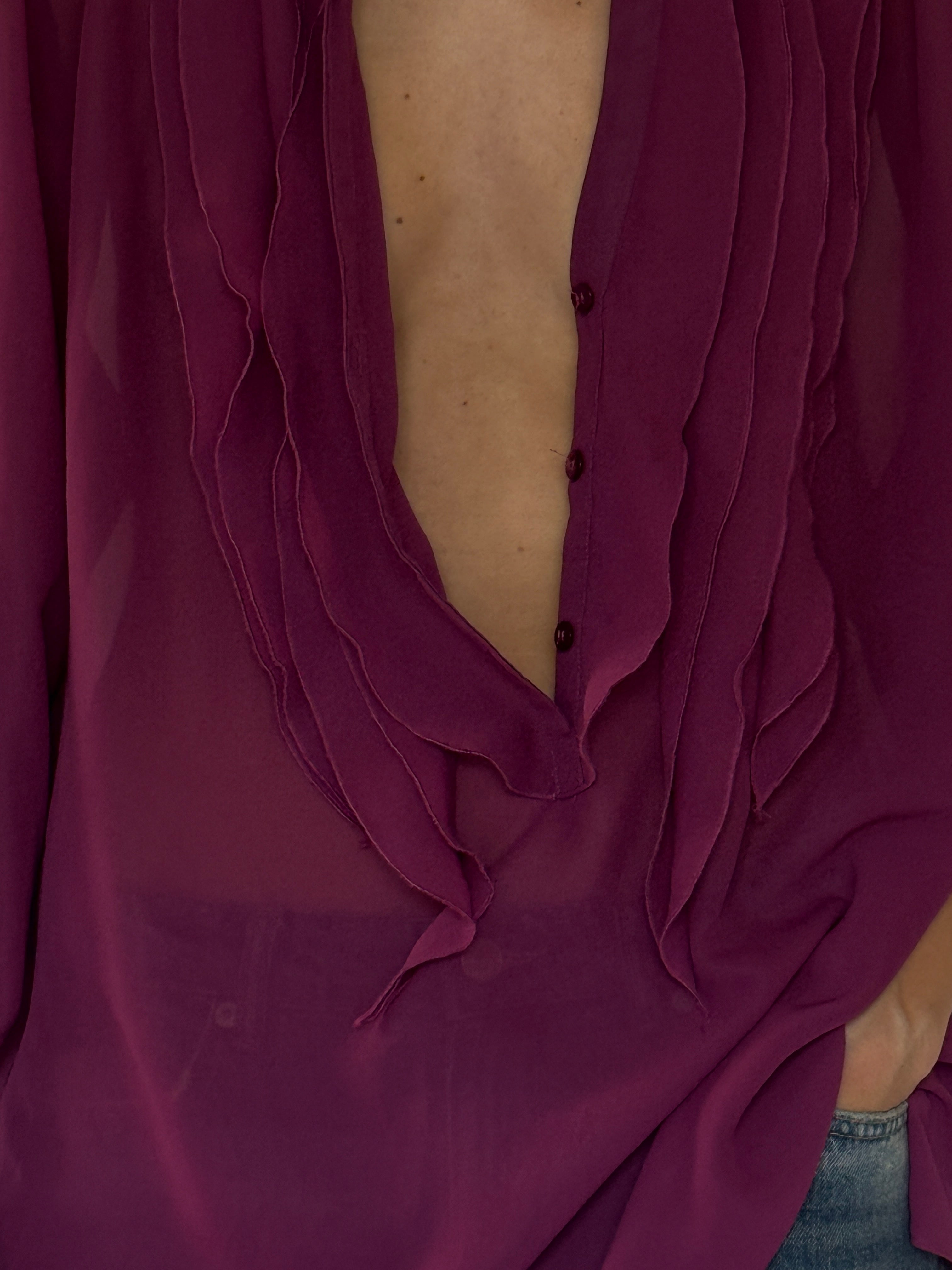 Vintage sheer fabric close-up