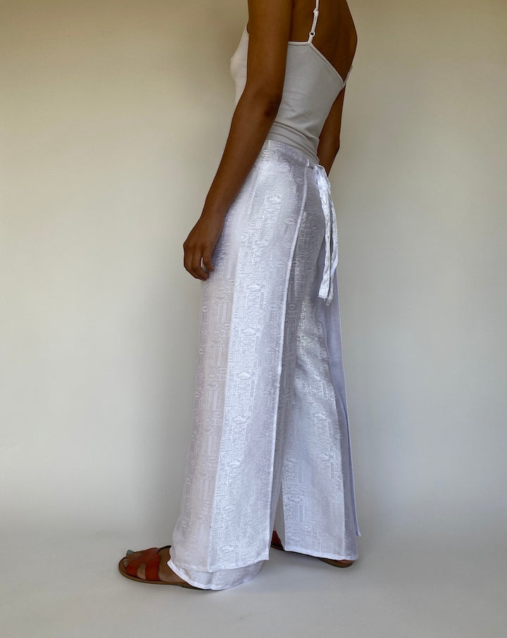White Wrap Pants