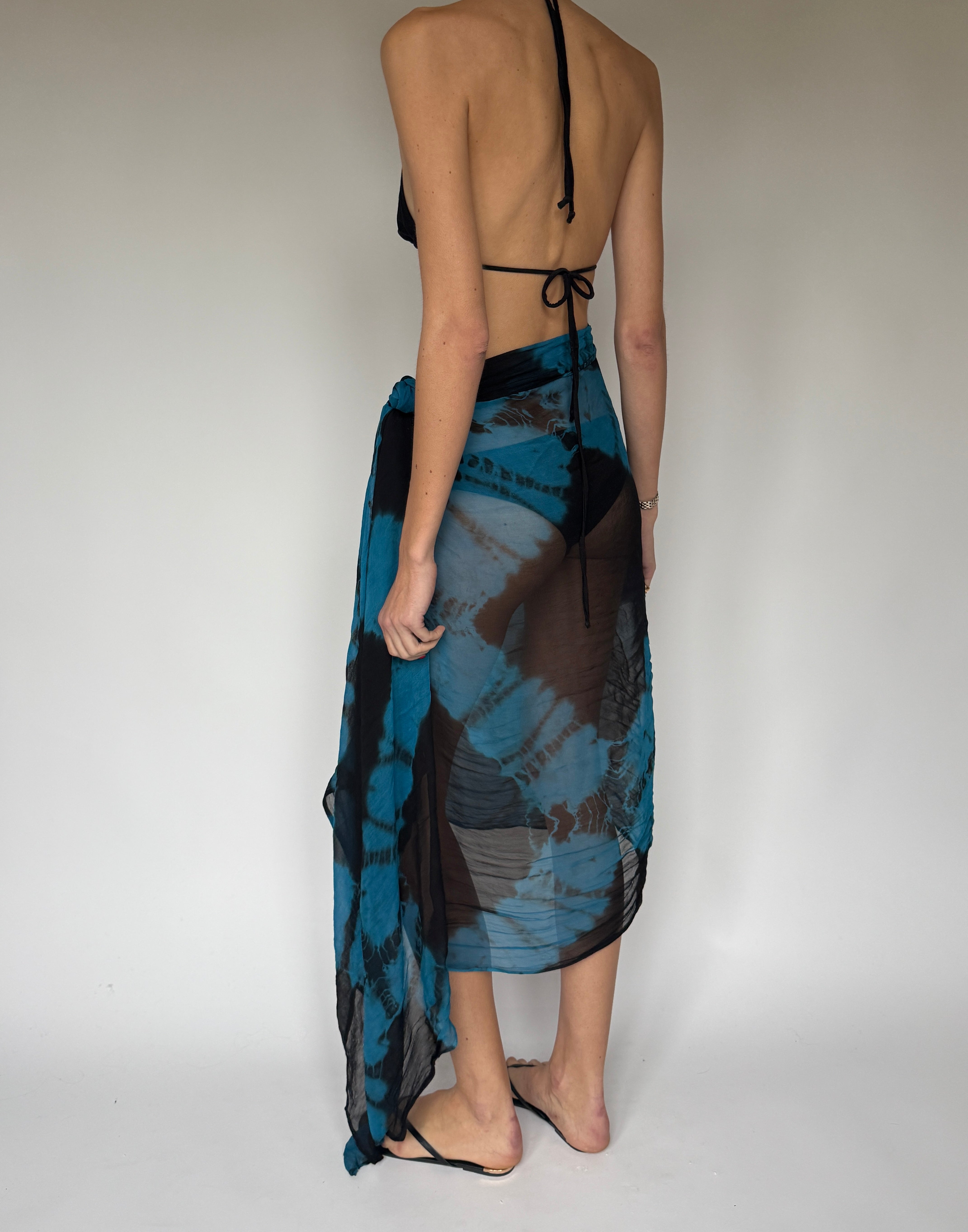Vintage sheer sarong back view