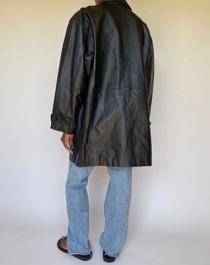 VINTAGE BLACK LEATHER JACKET 3696