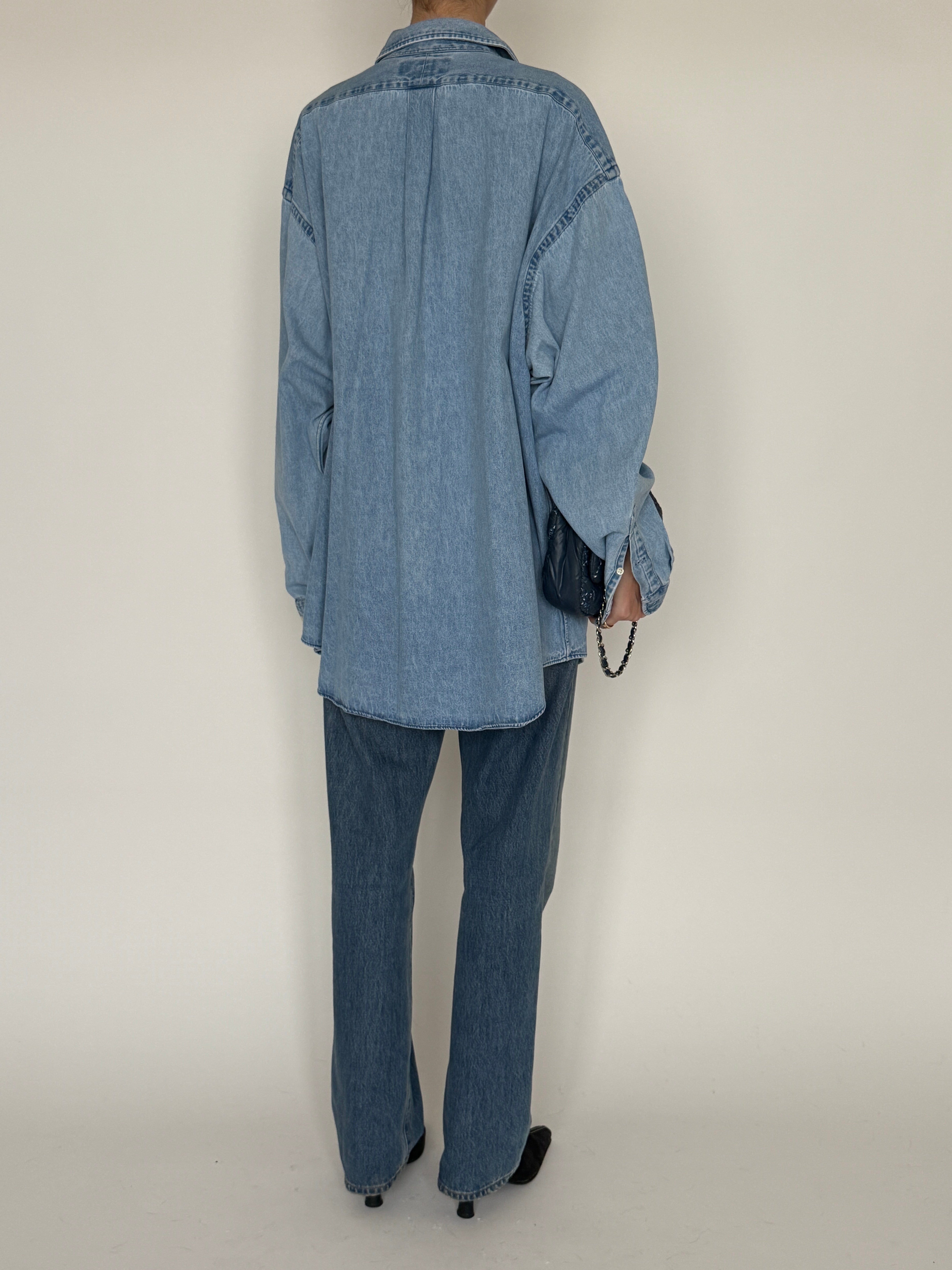 Vintage Ralph Lauren denim shirt blue back view
