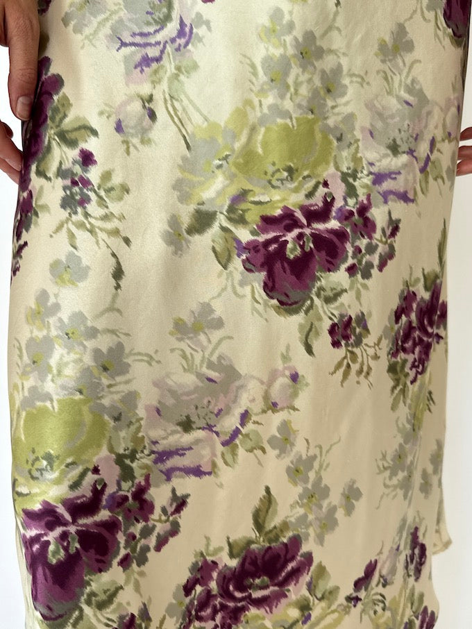 Vintage Oscar de la Renta romantic floral slip nightgown 6190