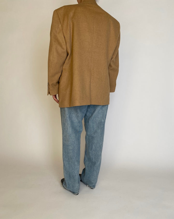 VINTAGE BEIGE CAMEL HAIR BLAZER 4547