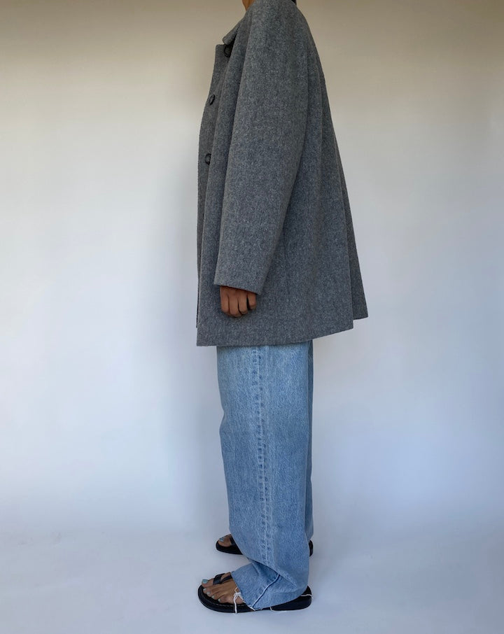 VINTAGE GREY WOOL BLENDED JACKET 2166
