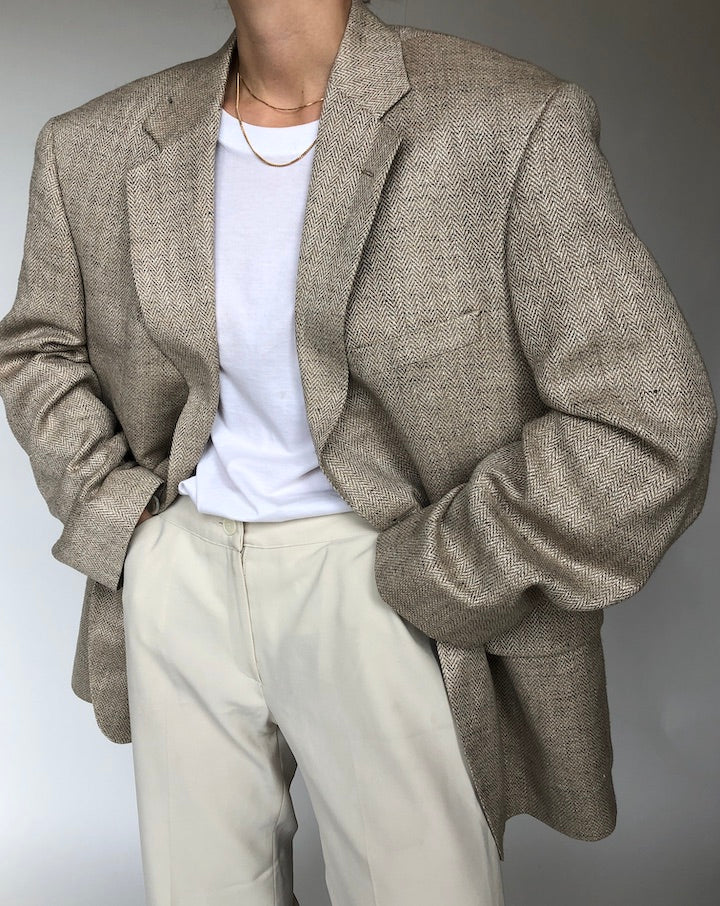 VINTAGE OAT SILK BLAZER 233