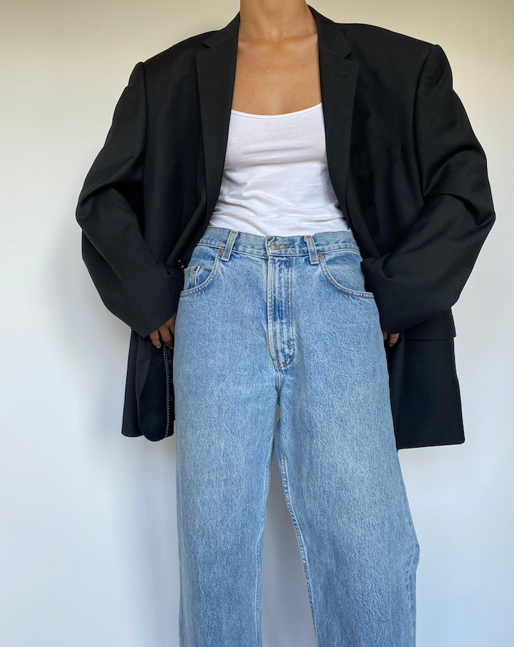 VINTAGE OVERSIZED BLACK BLAZER 1448