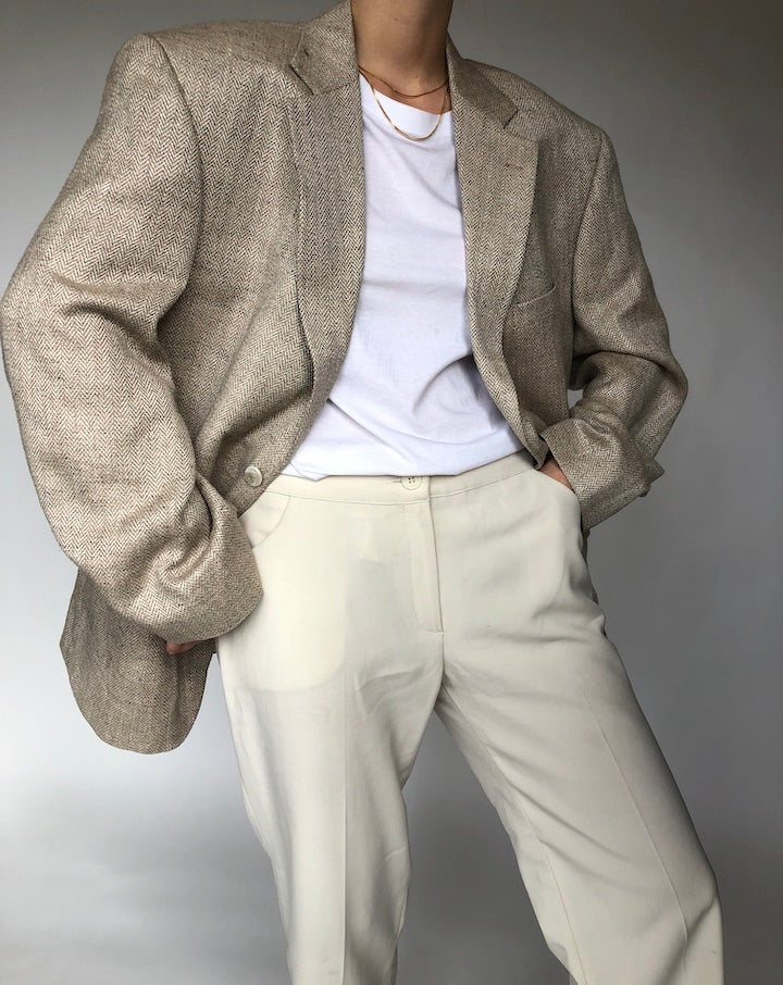 VINTAGE OAT SILK BLAZER 233