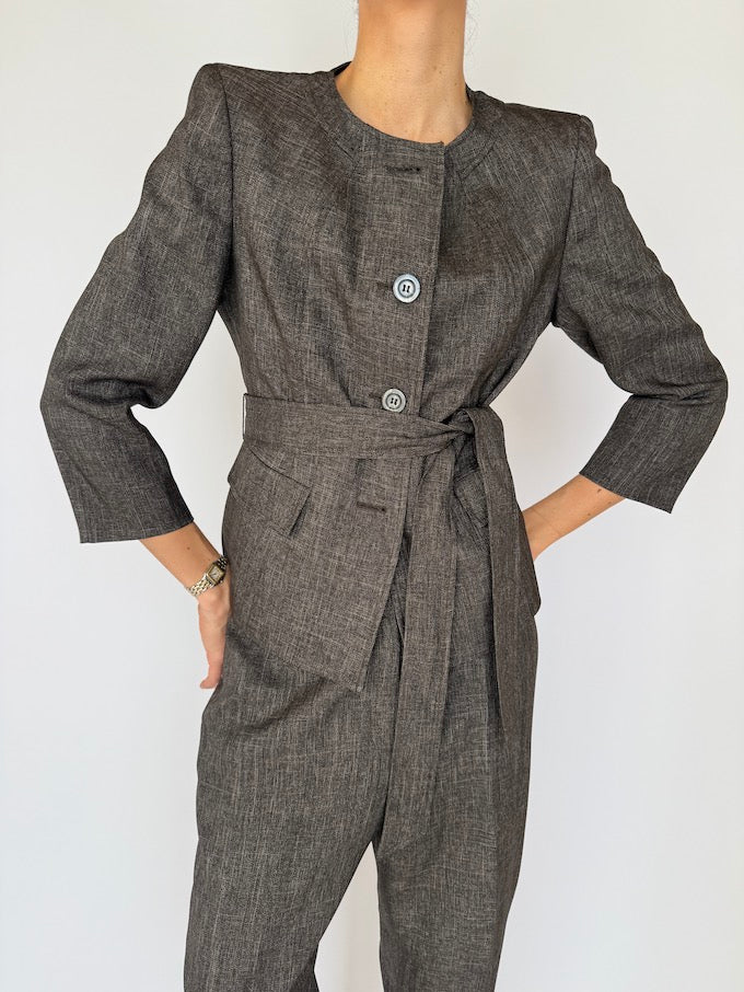 Vintage Two Piece Suit Brown 5945