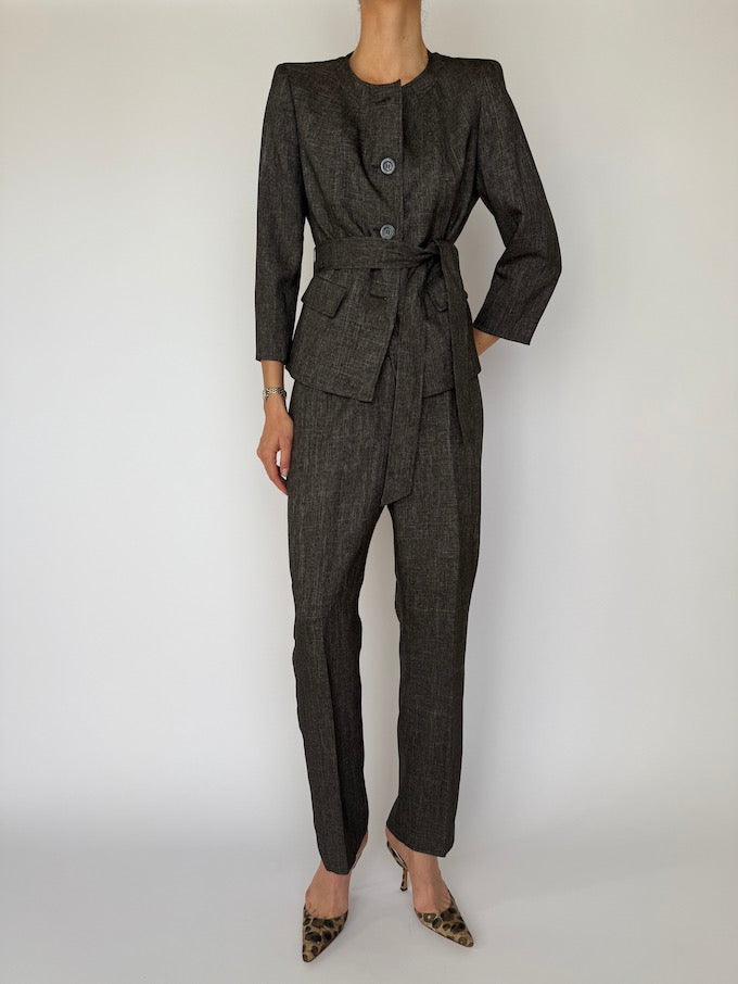 Vintage Two Piece Suit Brown 5945