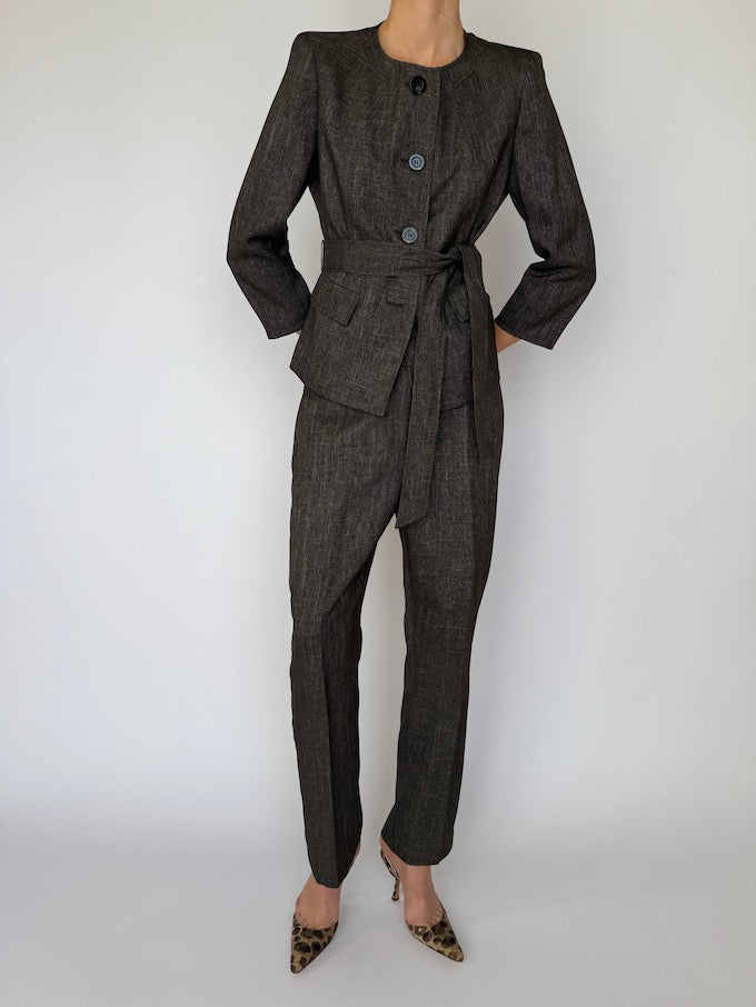 Vintage Two Piece Suit Brown 5945