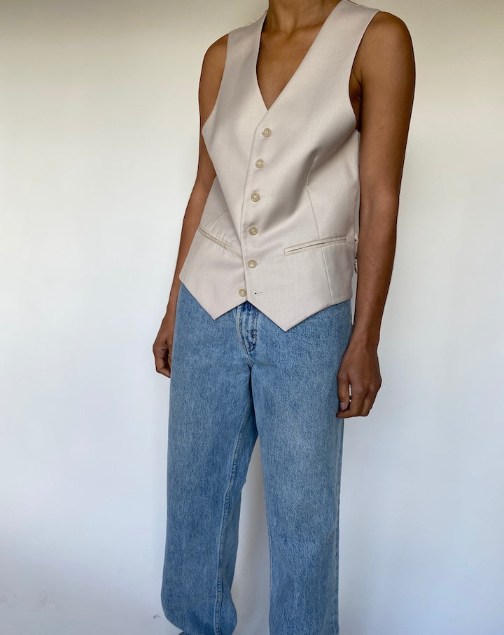 VINTAGE BEIGE VEST 2482