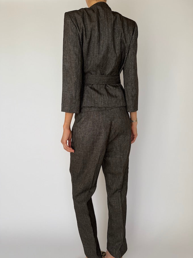 Vintage Two Piece Suit Brown 5945