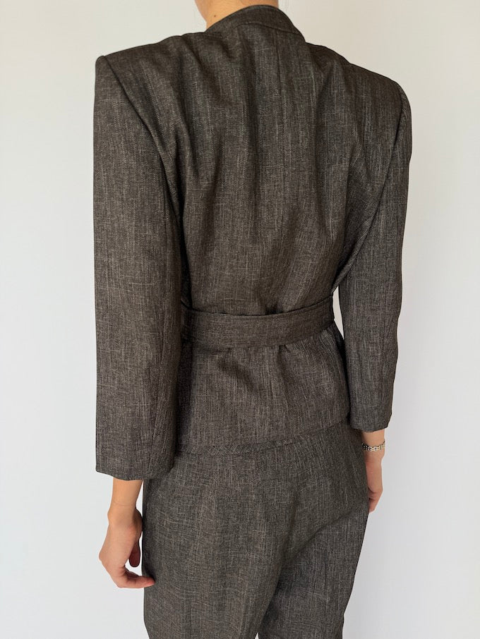 Vintage Two Piece Suit Brown 5945