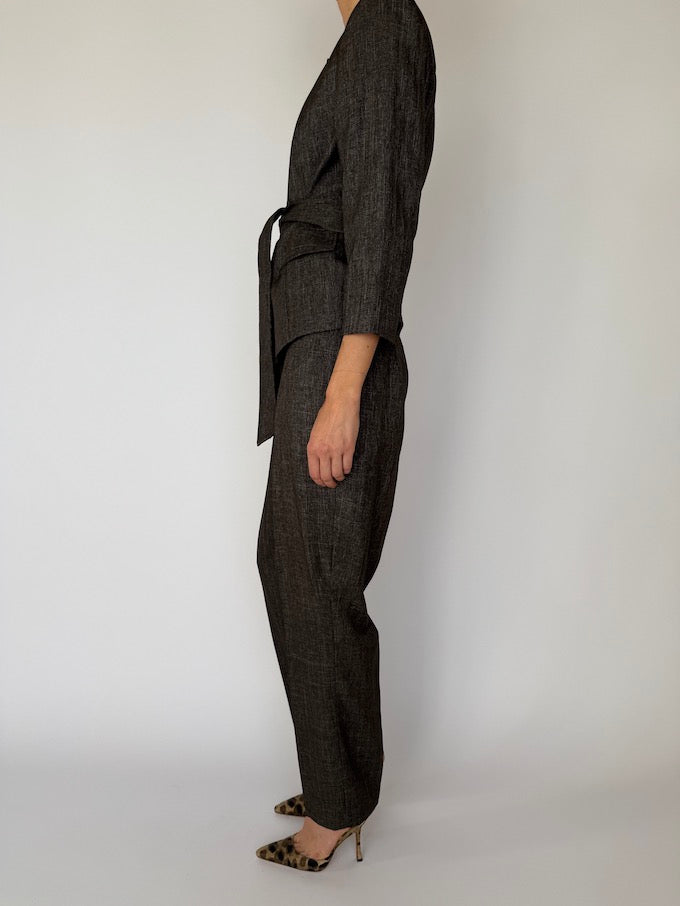 Vintage Two Piece Suit Brown 5945