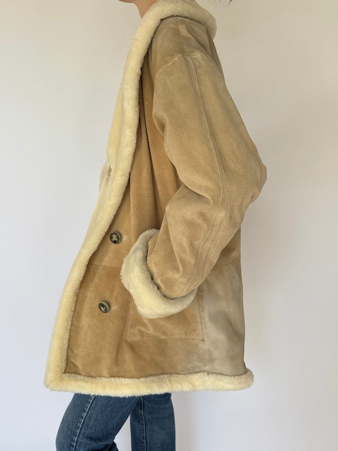 Vintage Suede Shearling Jacket 4775