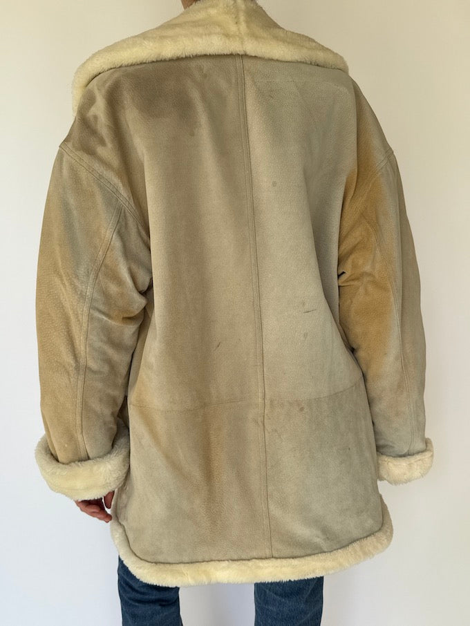 Vintage Suede Shearling Jacket 4775