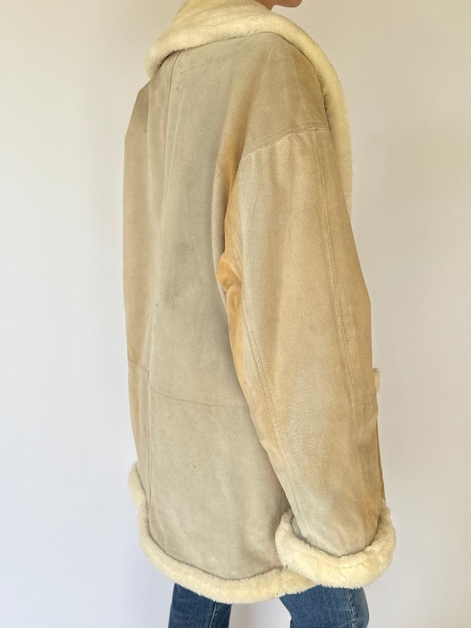 Vintage Suede Shearling Jacket 4775