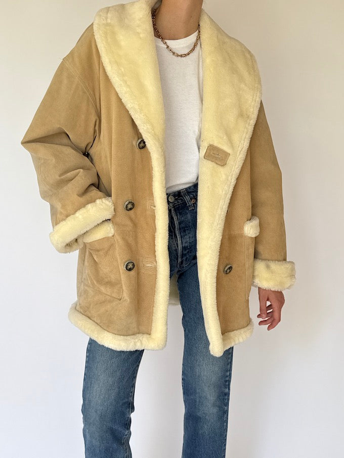 Vintage Suede Shearling Jacket 4775
