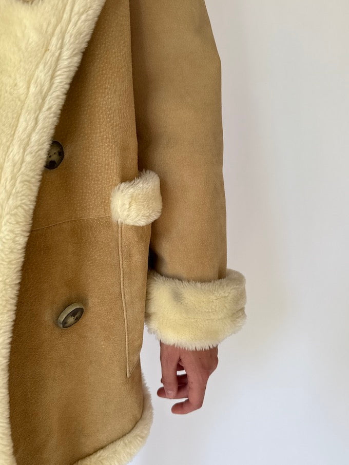 Vintage Suede Shearling Jacket 4775