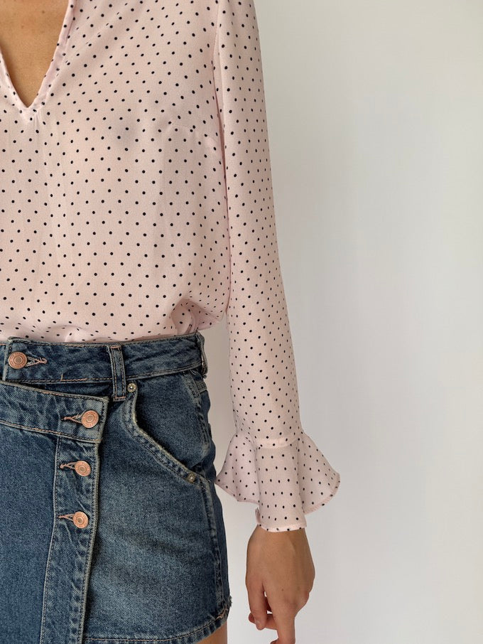 Vintage dolka dot blouse 5994