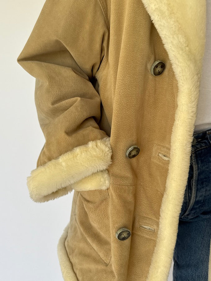 Vintage Suede Shearling Jacket 4775