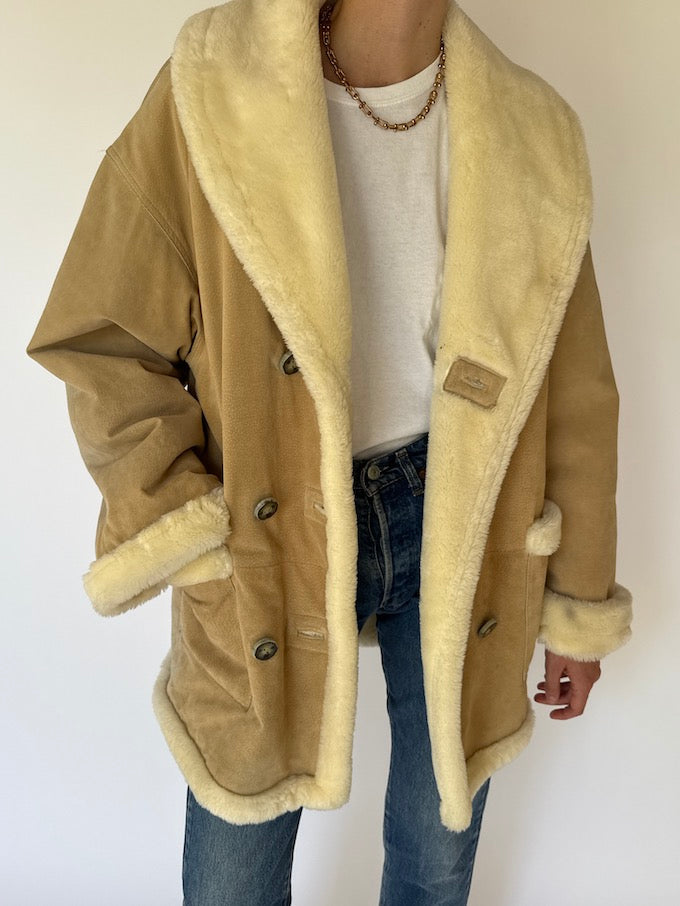 Vintage Suede Shearling Jacket 4775