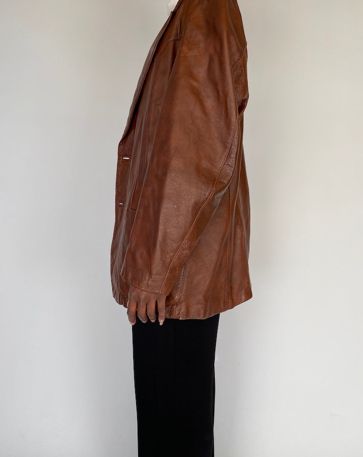 VINTAGE BROWN LEATHER JACKET 2117