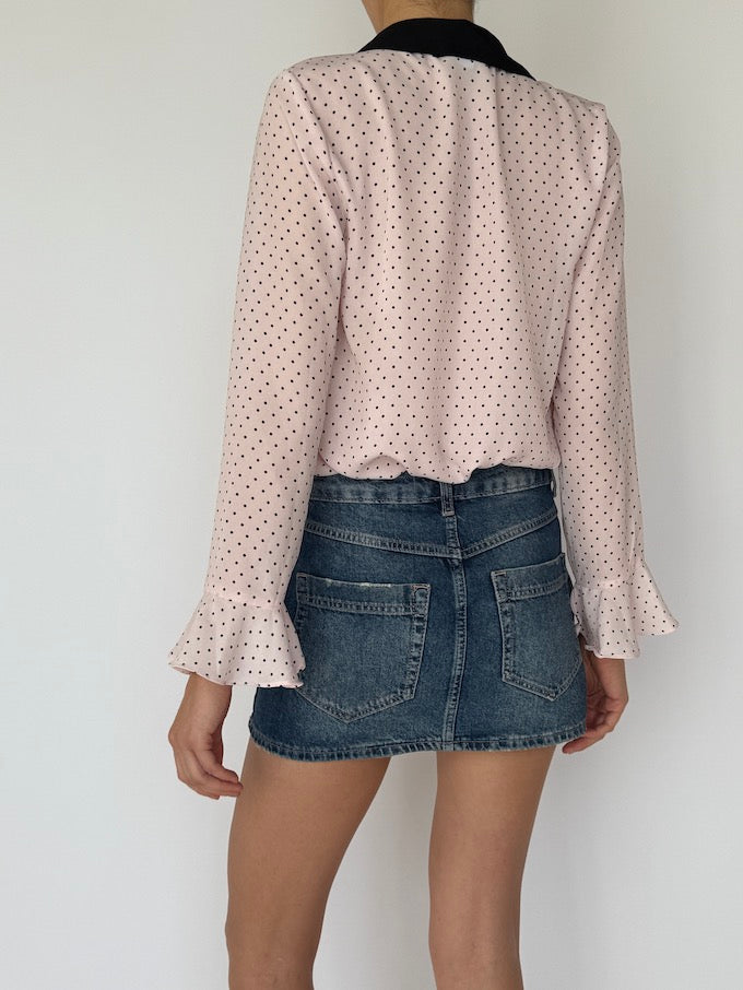 Vintage dolka dot blouse 5994