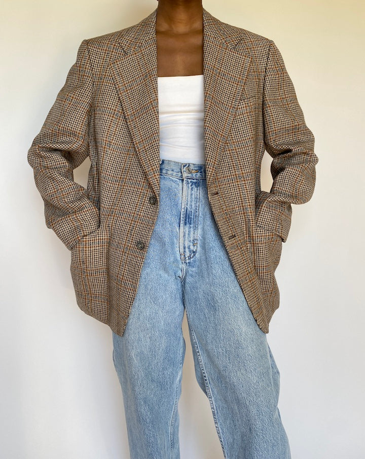 VINTAGE HOUNDSTOOTH BLAZER 3713